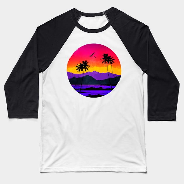 Paradise Baseball T-Shirt by clingcling